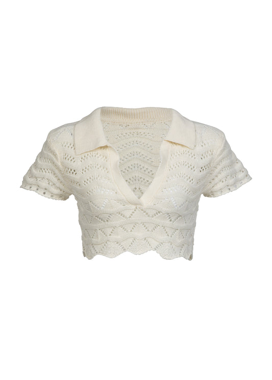 COCO KNITTED WHITE - SHIRT