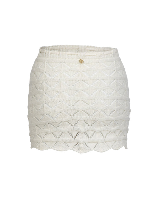 COCO KNITTED WHITE - SKIRT