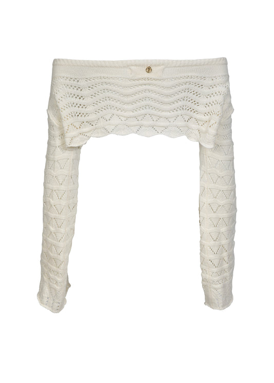 HELENA KNITTED WHITE - SHIRT